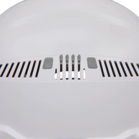 Top view of Vented Hard Hat With Padded Self-Wicking Sweatband And Odor-Resistant Comfort, Cap Style White, showing adjustable vents.