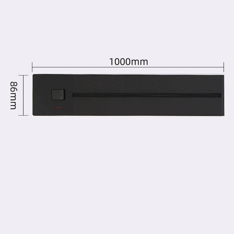 Top Tier Wall Mounted Power Strip With Smooth Sliding Track Outlets and Dead Simple Twist Switches featuring LED indicator, 1000mm size.