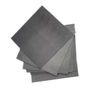 Stack of self lubricating graphite sheets for easy machining and durable performance, 100 by 100 by 8 millimeter graphite block plate for 3D printing.