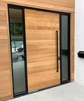 Black Stainless Steel 72 Inch Flat Bar Door Pull Dope Modern Square Rectangle Handle for Interior Exterior Doors