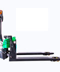 Maneuver Heavy Loads With This Smooth Full Electric Pallet Jack Truck, featuring a durable steel frame and silent polyurethane wheels.