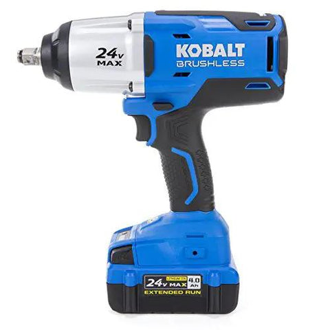 Heavy Duty Half Inch Cordless Impact Wrench Boasting Badass Brushless Motor With 650 Foot Pounds Torque And Bright Work Light For Quick Garage Grinds And Unmatched Power When You Need It Most Today, side view.