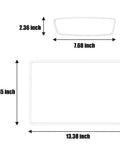 White silicone protector frames dimensions for Tesla Model 3 (2017-2023) and Model Y (2019-2025), top and bottom view shown.
