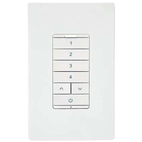 Smart Battery-Powered Multi-Room Scene Keypad For Home Lighting, White, Bluetooth Enabled, Easy Setup With Mobile App, Control Up To Four Lights Or Groups, Build Dope Scenes Fast