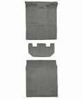 Heavy Duty Black Cutpile Replacement Carpet For Chevy Suburban 1500 Second Row Seat Mount Cover in gray color, full floor coverage design.