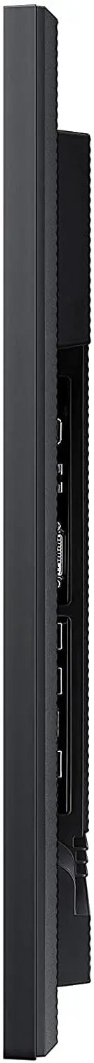 Premium 75 Inch 4K UHD Commercial Digital Signage Led Display side view showing HDMI and USB ports for easy connectivity.