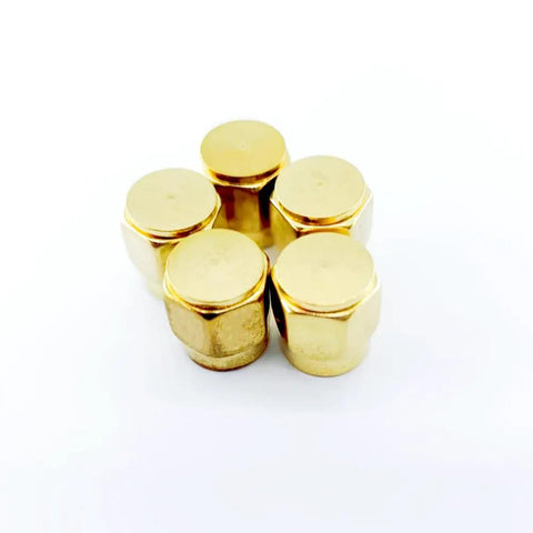 6 gold-plated caps from 12 Pack SMA Plug Dust Cap For SMA Female Jack Gold Plated RF Coaxial Connector Protective Cap Guard For Your Coaxial Gear