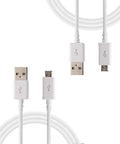 5A Fast Micro USB Charger With Dual Chipset For Videocon Graphite V45DD 2.0 Data Cables, white, USB connectors, travel ready