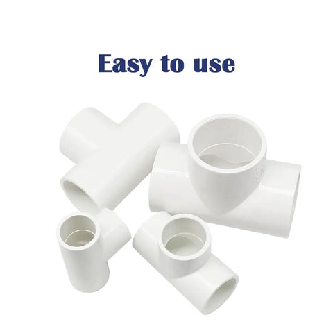 Workhorse 10 Pack Half Inch White PVC Tee Pipe Fittings 3 Way Slip Socket Connectors For Sprinkler Systems Easy Install