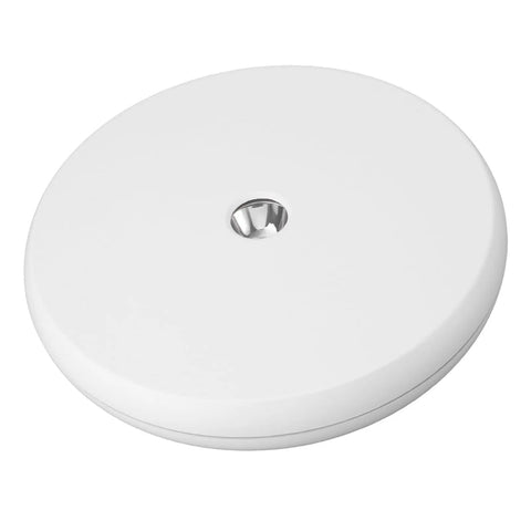 Premium 10 Inch Electric Rotating Display Stand With Bright LED Lights And Zero Noise Motorized Turntable white top view.