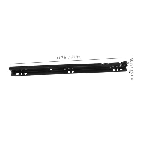 Two Sets Soft Close Bottom Mount Drawer Slides, Heavy Duty Iron Rails, Quiet Smooth Sliding Hardware For Kitchen Cabinets, 11.7 in