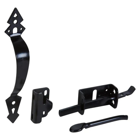 Heavy Duty Gate Latch With WeatherGuard Protection For Outdoor Fences And Wooden Gates, Ambidextrous Thumb Latch in Black