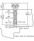 Heavy Duty Fire Rated Continuous Geared Hinges Concealed Leaf Clear Anodized Aluminum Workhorse Grade One Certified Plug And Play Setup Includes Hardware Sized At 79 Inch Length detailed dimension diagram.