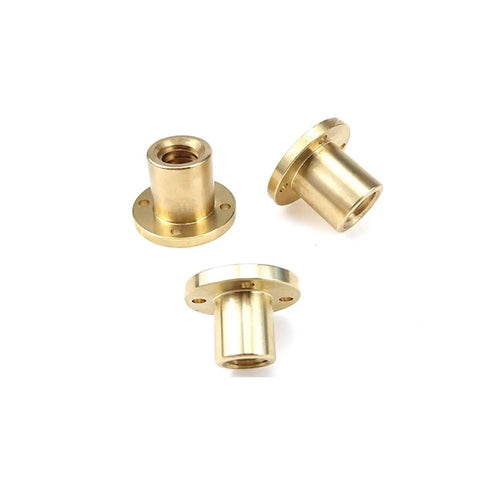 8mm T8 Threaded Trapezoidal Lead Screw For 3D Printers, Beefy Stainless Steel Durability, 2mm Pitch Or 12mm Lead Options, Easy Install, Precise Motion, One Piece Construction, Ideal For DIY CNC And FDM Printers brass lead screw nut mount