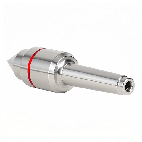 Eumtenr MT2 live center, 2MT Morse taper, chrome-plated steel, side view