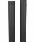 Adjustable Black Stovepipe Chimney Pipe 6 To 8 Inch Diameters Extends 38 To 70 Inches Single Wall Heavy Duty 22 Gauge Steel