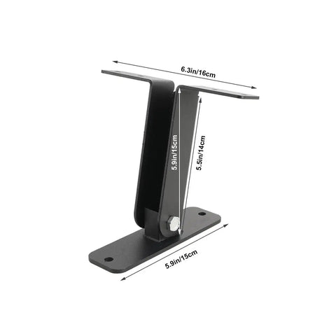 Three Pack Heavy Duty Roof Riser Brackets Kit For Pergolas And Patios, Adjustable From 0 To 90 Degree, Black Metal Riser Beams For Gazebos, Weatherproof, Anti Rust, Anti Corrosion, Easy Install, Built To Last Outdoor Support