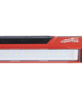 Rover Pocket Flood Light LED 445 Lumen Rechargeable USB Power On The Go TrueView Output Handy Hands Free Work Light For Night Shifts All Day Runtime Rugged Compact Light For Jobsites And DIY, shown with LED bar and magnetic clip, side view.