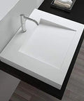 Fresh Modern White Vessel Sink Built Tough From Premium Engineered Stone For A Top Tier Bathroom Remodel With Seamless Over Counter Design And Stain Resistant Finish That Really Slaps Without Included Faucet, 23.6x19.7in.