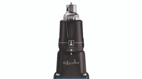 Close-up of 18V Brushless Screw Gun With One Quarter Inch Hex Bit Bare Tool Cordless Drywall Driver.
