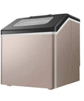 Portable Countertop Ice Maker Machine Electric Desktop Ice Cube Maker with food grade ABS plastic, compact design.