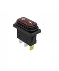 Two Pack DC 30A 36V Boat Rocker Toggle Switch With LED Light 4 Pins Waterproof Marine On Off Switch For Panels Durable Nylon PA66 Construction Easy Install Ideal For Boats Trailers, black 4-pin