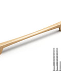 Brushed Gold Cabinet Handles 10 Pack, 7-1/2 Inch Hole Centers, Built To Last Solid Zinc Alloy Drawer Pulls For Kitchen, Bathroom, Vanity, Dresser