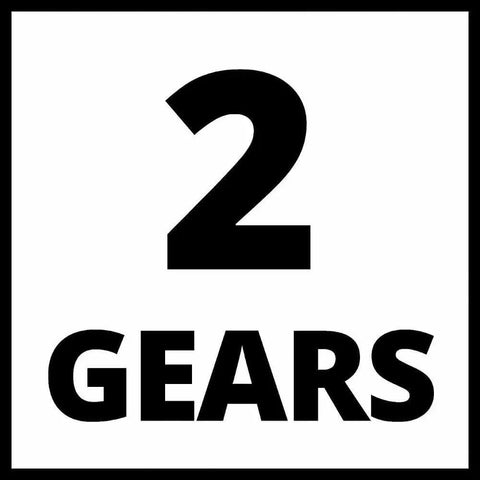 2 Gears labeled for smooth operation in the Rock Solid 18V Cordless Drill Driver With Kickass 45 Nm Torque.