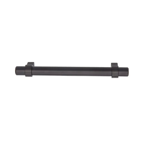 Flat Black Straight Bar Cabinet Handles Set 6.63 Inch Length With 5 Inch Hole Center No Fuss Pro Kitchen Cabinet Pulls
