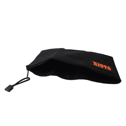 Cordura Nylon Tool Pouch With Heavy Duty Zipper, 12-1/2 Inch Black Zipper Bag, open view, showing rugged design, for pliers and wrenches.