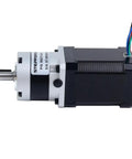 High Torque Nema 17 Stepper Motor With Planetary Gearbox Ten To One Ratio And Built In Shaft Coupling side view