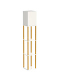Gold Marble Texture Floor Lamp With Shelves, 4 Tier LED Display Lamp With Adjustable 3CCT Bulbs, Sleek Gold Frame