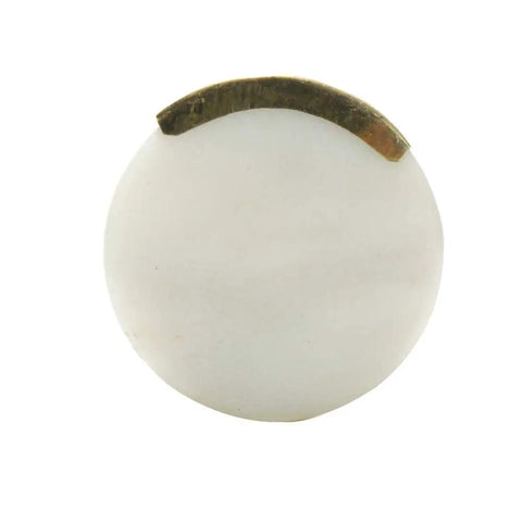 Set Of 6 Marble Knobs For Cabinets And Drawers White Round Decorative Cabinet Hardware Perfect For Kitchen Cupboards Glass Doors