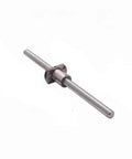 Miniature Ball Screw SFK0802 With Ball Nut For 3D Printer, slick low friction linear motion, heat treated steel, side view