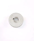 Five Eighth Inch Bore Steel Jaw Coupling Hub L075 Series Beefy Industrial Shaft Coupler for Power Transmission, Rugged Metal Coupler for Machinery, 10688 Style D563199, silver steel hub top view