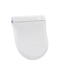 Game Changing Smart Toilet Seat Cover With Auto Flipping Lid And Constant Temperature Heating Multi Function Bidet, white design.