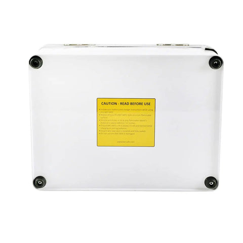 Bottom view of Fireproof LiPo Battery Charging Safe Box M Size Lightweight Four Pound Design For Drones FPV And RC Hobbyists