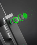 Straight Up Reliable Smart Door Lock With Fingerprint Authentication showing biometric scanner with green fingerprint signal.