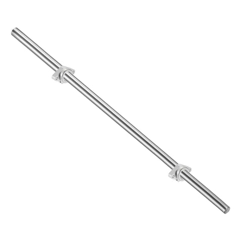 Heavy Duty SHF12 Aluminum Linear Rod Rail Support Clamp Set 4 Pack For 12mm Shafts Precision Mounting Brackets For CNC Machines 3D Printers And Automation Gear Silver Tone, two mounted clamps on 12mm rod