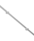 Set Of 4 SHF25 Aluminum Linear Rail Shaft Supports For 25mm Shaft, Rhombus Clamp Mounts With Wrenches, 7mm Holes, Built For CNC Machines, 3D Printers, And Automation Gear, Silver Tone, shown with 25mm shaft