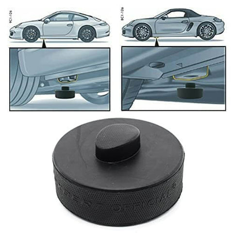 Rubber Jack Pad Set For Porsche Lift Points, 4 Pack Jack Pad Tools For 911 964 993 996 997 991 Cayman Boxster, installed view