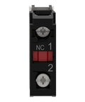 Front view of Ten Piece Heavy Duty Auxiliary Contact Block Designed For Standard 22Mm Push Buttons With One Normally Closed Circuit.