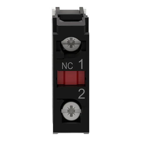 Front view of Ten Piece Heavy Duty Auxiliary Contact Block Designed For Standard 22Mm Push Buttons With One Normally Closed Circuit.
