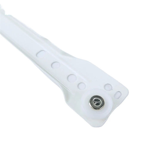 One Piece Drawer Runners Slides With Hidden Roller Bearing White Drawer Slides For Ultra Smooth Quiet Open And Close Durable Track