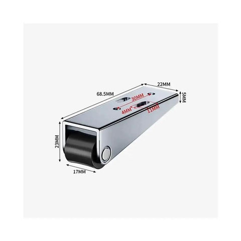 Heavy Duty 2 Pack Low Profile Anti Sag Gate Support Rollers With Sealed Ball Bearings side view with dimensions labeled.