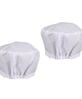 Top Shelf Cotton Work Hat And Cleanroom Cap Duo For Doctors And Nurses White Pair, breathable cotton, two caps for long shifts.
