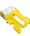 Heavy Duty Paint Edger Roller For Interior Walls Ceilings And Doors Cuts Crisp Lines with yellow handle and sponge roller.