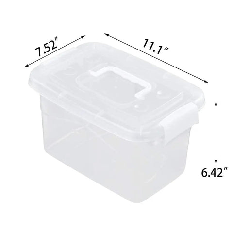 Clear Plastic Storage Boxes With Secure Latches And Slick Handles Sweet Setup For Home Organization And Clutter Free Spaces Six Pack Container Set For Bedroom Kitchen Living Room Or Office Real Deal Solution