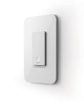 Thread Enabled Smart Light Switch For Apple HomeKit With Siri Control, 3 Way And Single Pole Compatibility, in white, wall-mounted
