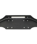 Beefy Offroad Winch Plate For Jeep TJ 1997 To 2006 Wrangler Steel Black Textured Powder Coat Piranha Series Heavy Duty Mounting Plate